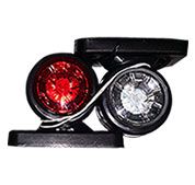 Фонарь габаритный контурный красно-белый L=77 d=60 ГАЗ-2217 Соболь ГФ3.1LED1-20/21