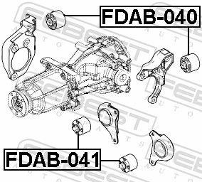 Сайлентблок редуктора Ford Fusion 02-12/Explorer 10> FDAB041
