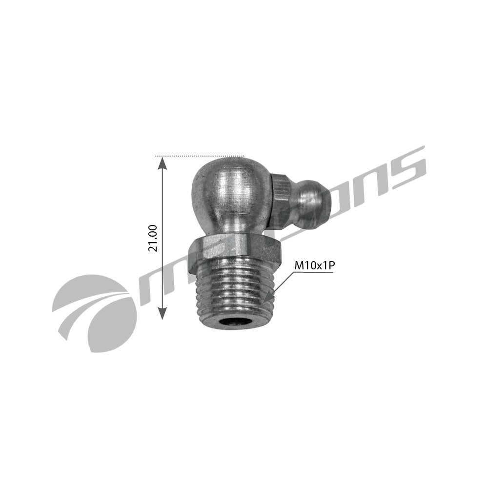 Масленка M10*1 угловая 90 градусов M027