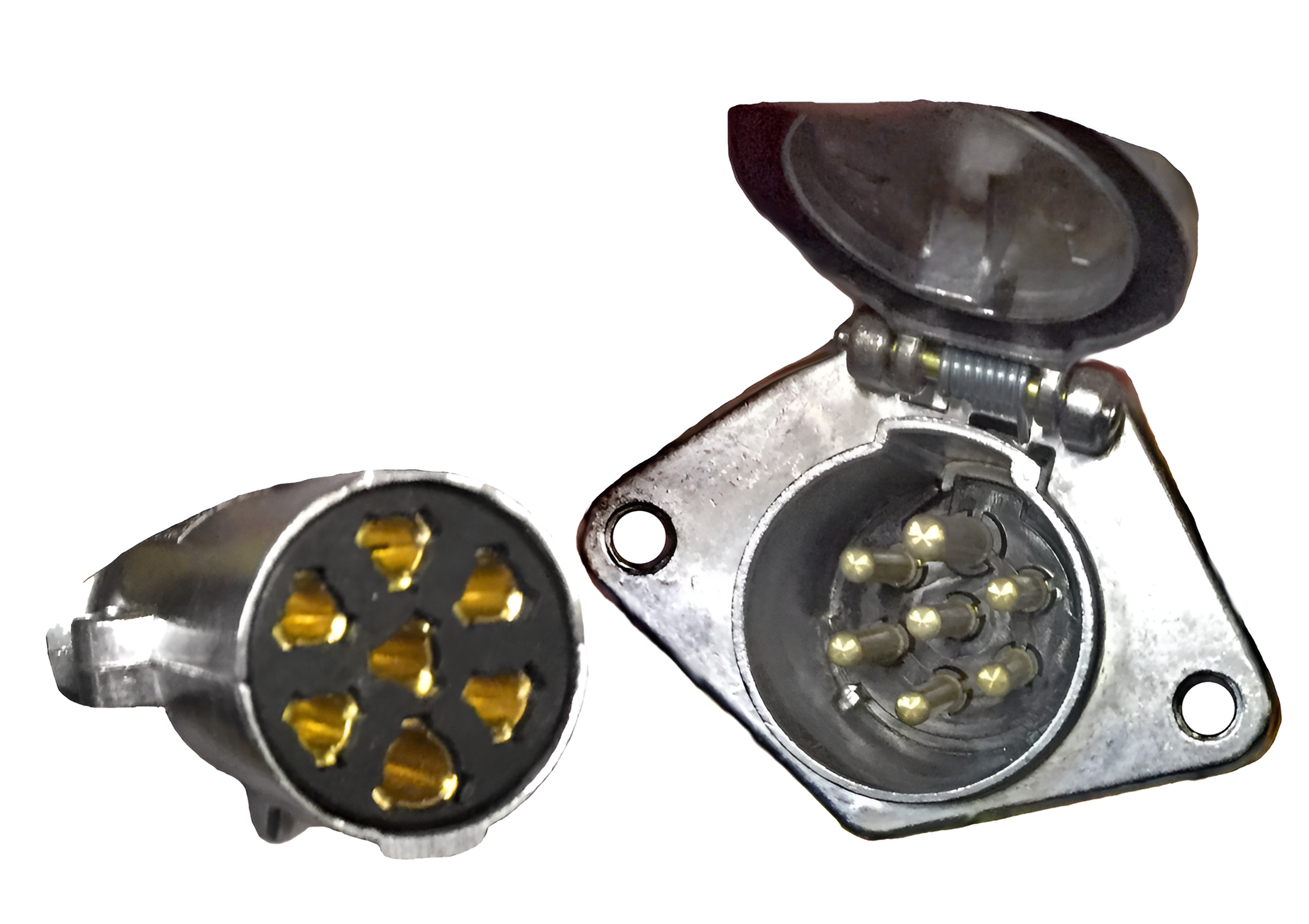 Розетка электрическая "S" алюминий, соед. резьбовое KTC011F-PN