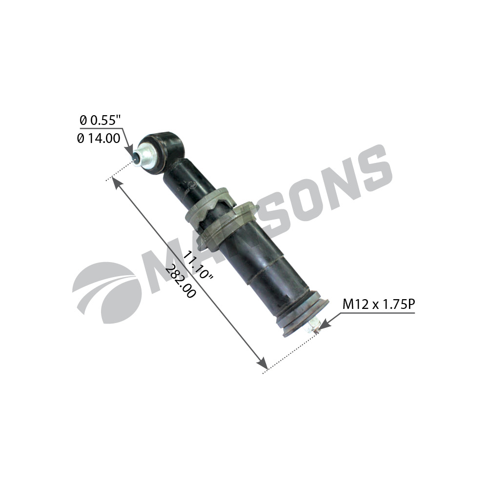 Амортизатор кабины 233/264 20*45 O/O зад гориз Volvo FH12/16 19.900.096