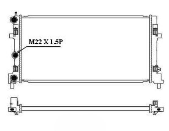 Радиатор системы охлаждения VW Polo 01=>/Skoda Fabia 99=> 34711008