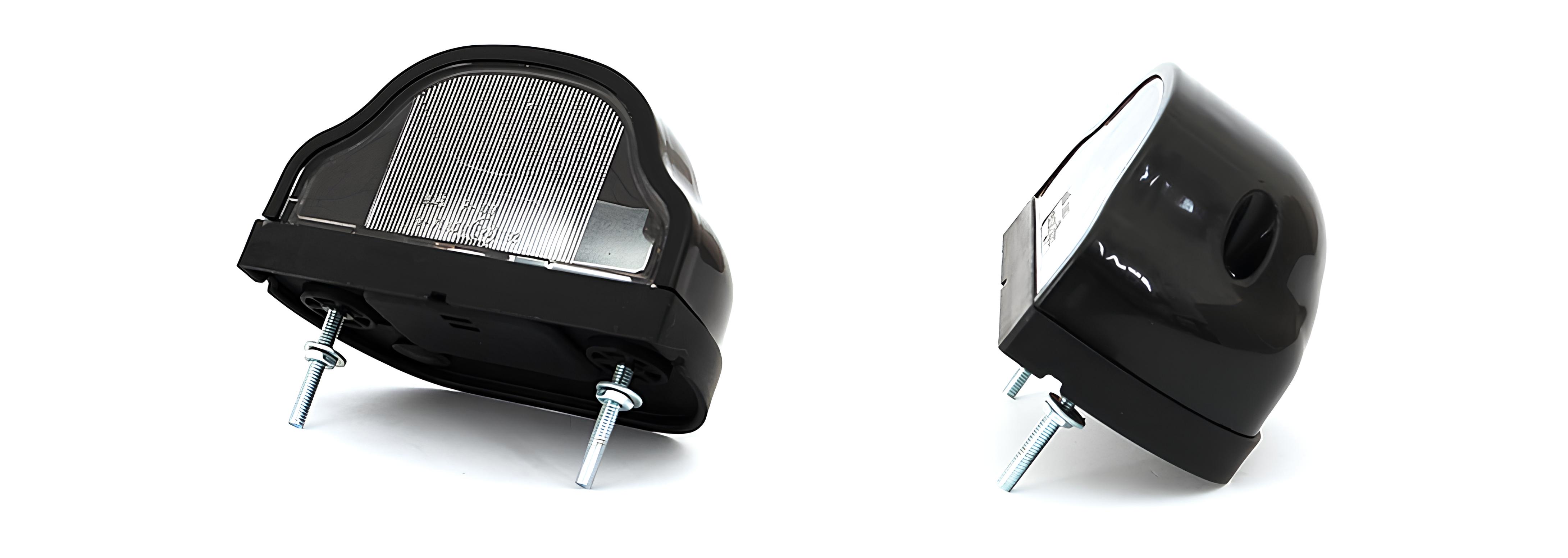 Фонарь подсветки номера черный корпус MB/Scania/Schmitz/Volvo 406W71