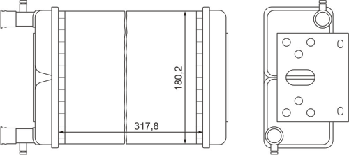Радиатор медный 4-х рядный ЛиАЗ-5256/ЛАЗ-4202/КАВЗ-3976 4202-8101060