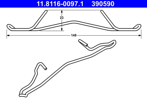 Пружина крепления тормозных колодок Opel 11811600971
