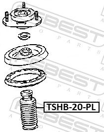 Отбойник+пыльник амортизатора переднего Hyundai Accent LC 1.3-1.5 00> TSHB20PL