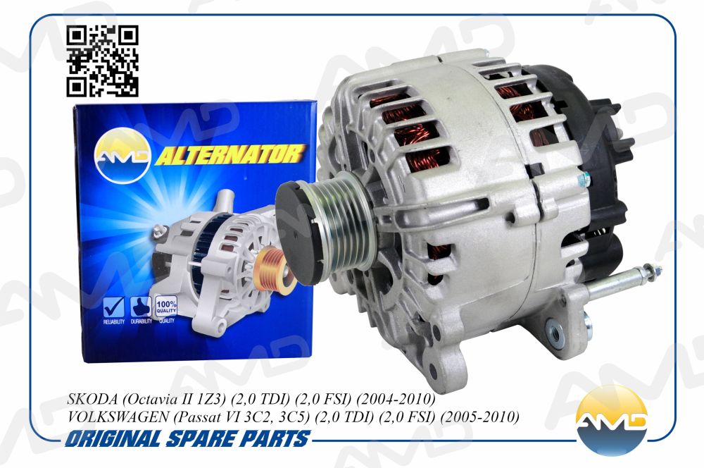 Генератор 12V 140A Audi/Seat/Skoda/VW AMDEL585