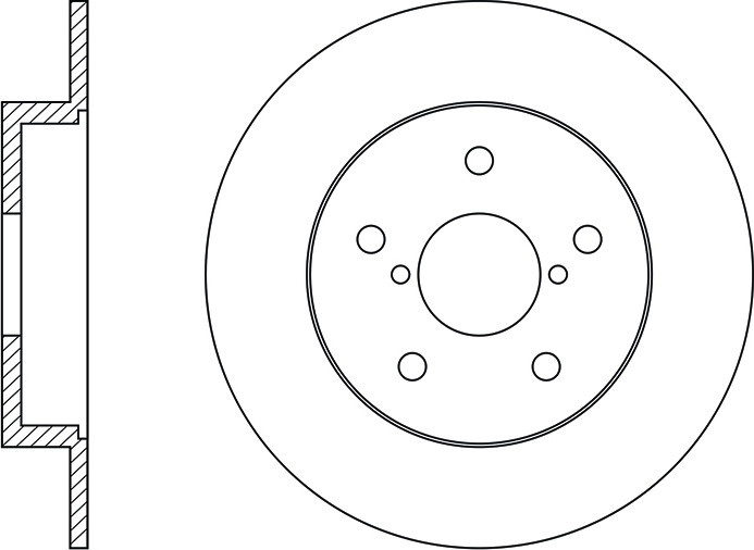 Диск тормозной задний Suzuki Sx4 1.5/1.6/2.0 06>/Swift 1.6 06> RN1524