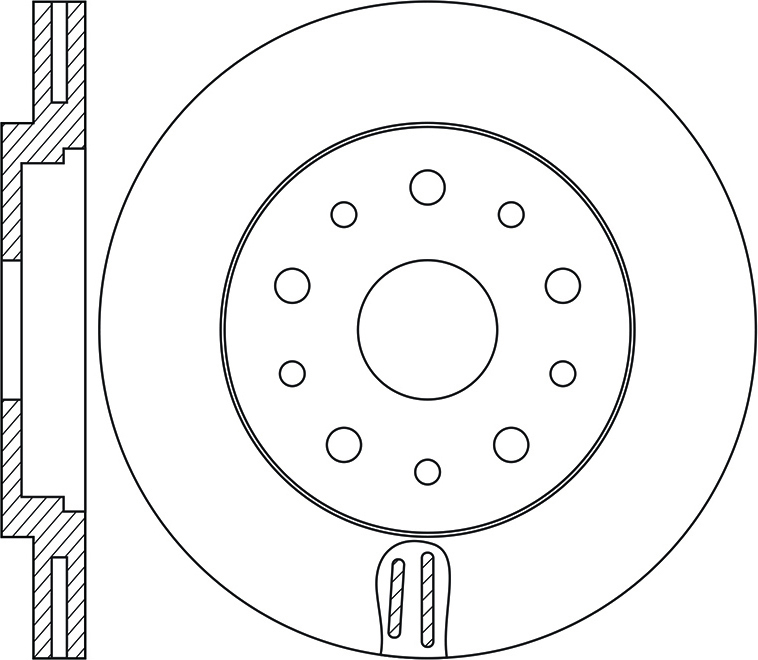 Диск тормозной передний Jeep Cherokee/Alfa Romeo 159 2.4JTD 05> RN1754