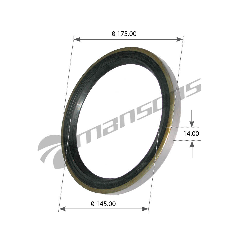 Сальник ступицы 145*175*14 задней наружний MAN/MB GR178