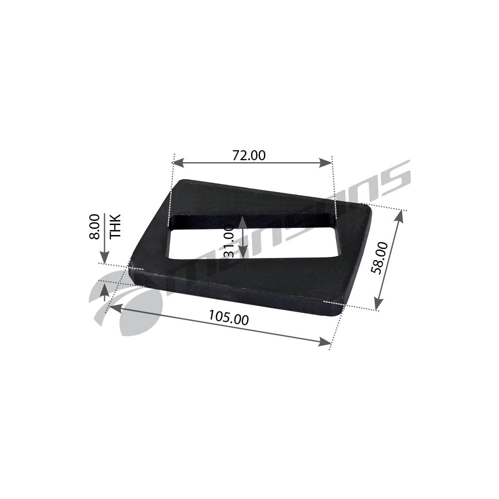 Пластина регулировочная 104*57,5*8 BPW 300.325
