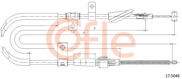 Трос стояночного тормоза задний левый Suzuki Liana all 01- 92175048