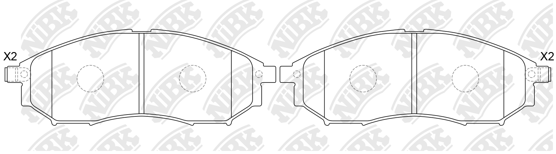 Колодки дискового тормоза передние Nissan Murano 3.5 4WD/Pathfinder 2.5DCi 05> PN2444