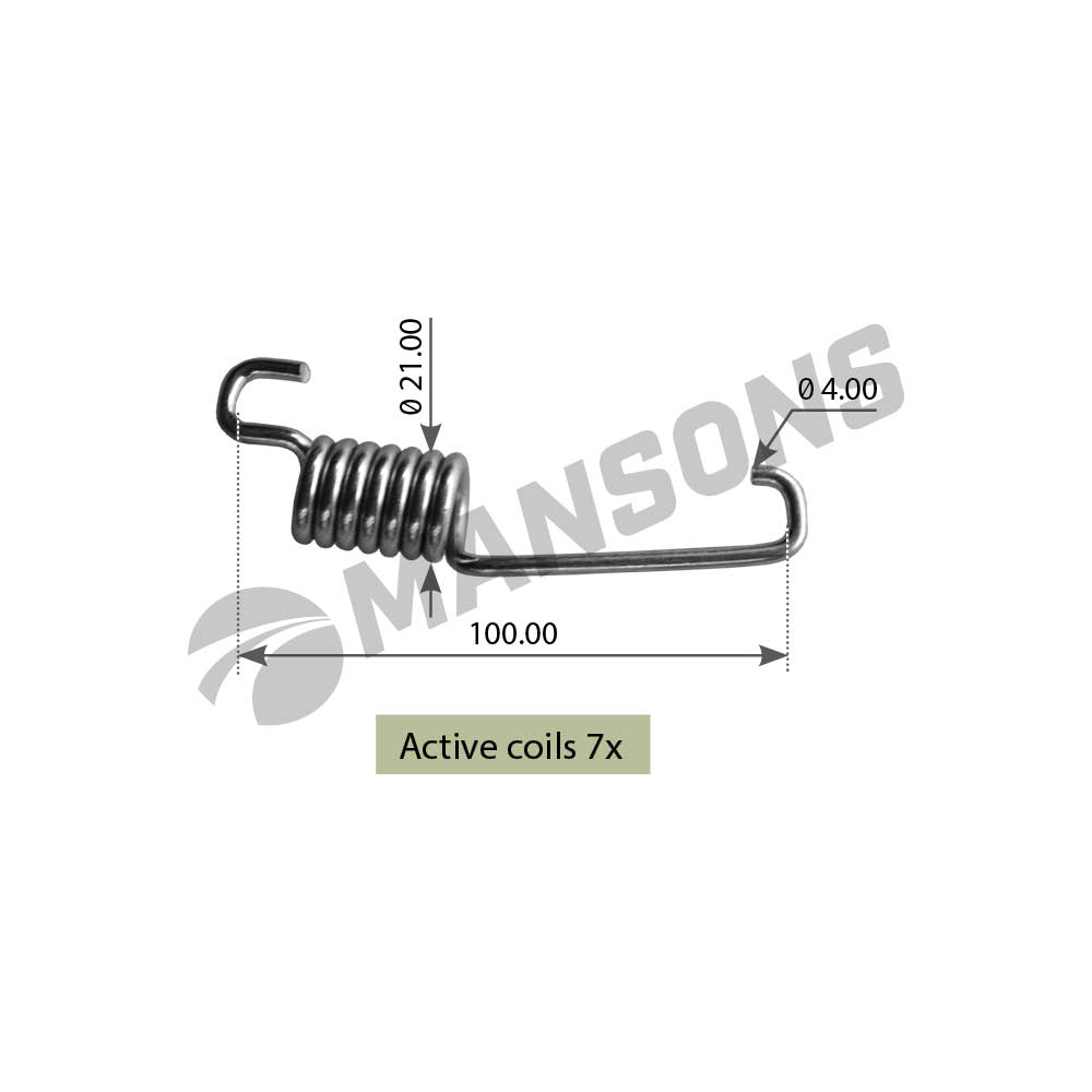 Пружина 4*21*105 BPW SPR005