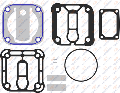 Р/к компрессора прокладки, клапаны, кольцо упл. Iveco Eurocargo/DAF LF45/55/CF65/IV RK.01.159.15