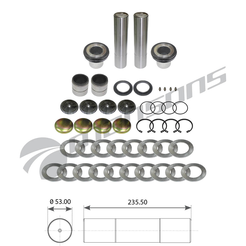 Р/к шкворня 52*53*235 на ось MAN F2000/TGA/TGS/TGX 400.575