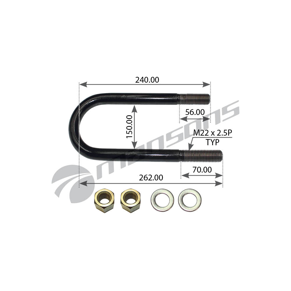Стремянка M22*2.5*128*258 BPW 300.406