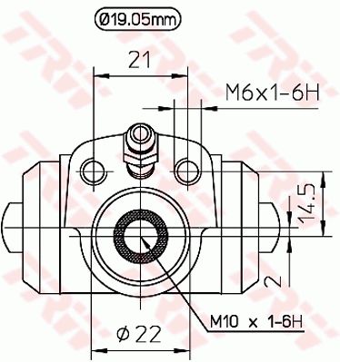 Цилиндр тормозной задний VW Golf 85>/Passat 88> BWD113