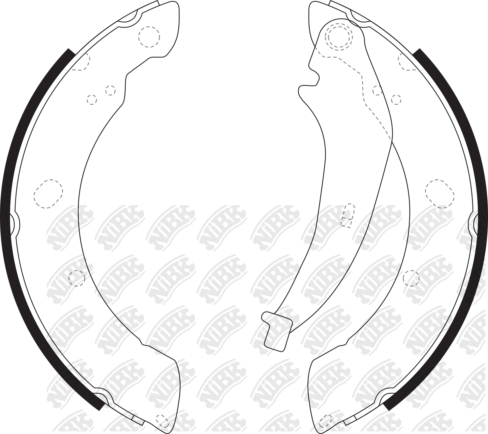 Колодки тормозные барабанные задние VW Caddy II/Skoda Octavia 1.4-1.8/1.9TDi/SDi 96> FN33002