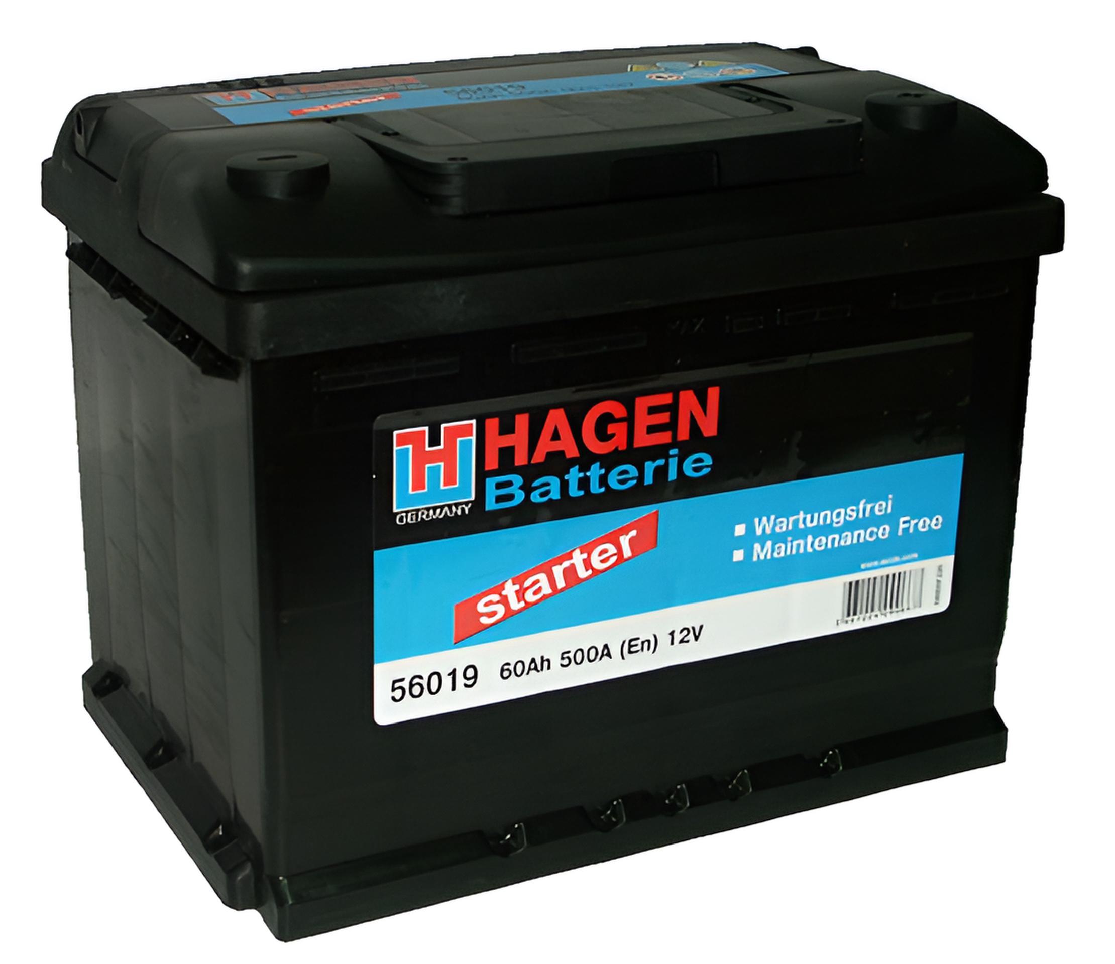 Аккумулятор 12V 60Ah 500A 242*175*190 ETN0 (обр) Hagen 56019