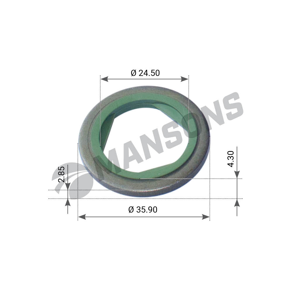 Кольцо уплотнительное 24*36*4 Scania 2/3/4/P/G/R/T 100.559