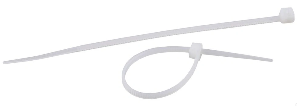 Стяжка 5,0*400 100 шт. белая пластик ER-05400