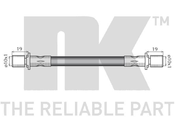 Шланг тормозной задний Toyota Carina II 1.6/2.0/2.0D 87-93 854537