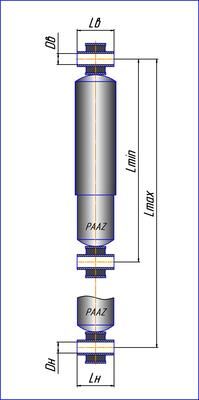 Амортизатор подвески 377/588 19*97/19*82 O/O задний FRL C120/C112/Argosy 59046P