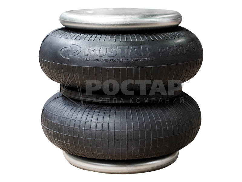 Пневморессора двойной сильфон отверстия перпендикулярны Scania/SAF R200-19D04