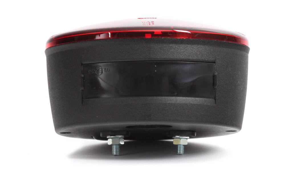 Фонарь TIR круглый с полосой желт. б/подсв. номера, с ламп. D=142*77 95W19P