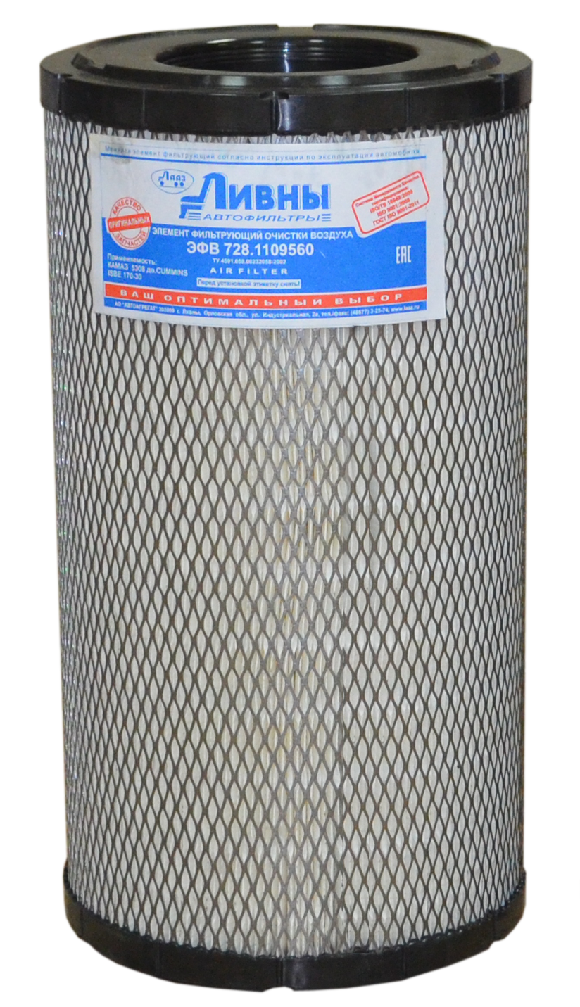 Фильтр воздушный DAF 95XF/Камаз-5308/Hitachi/John Deere 728.1109560