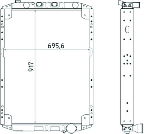 Радиатор медный 3-х рядный МАЗ дв.ЯМЗ-7511 543208-1301010-001К