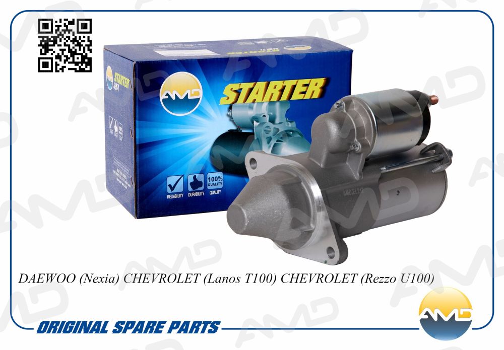 Стартер 12V 1.1KW Z=9/10 Opel Astra/Vectra/Corsa/Daewoo Nexia 88> AMDEL212