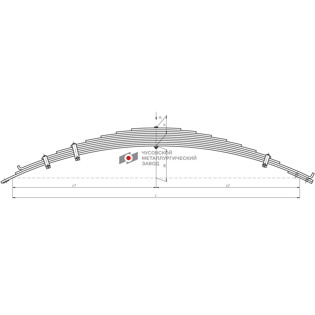 Рессора передняя 10 листов L=1926мм ЗИЛ-4331 4331-2902011