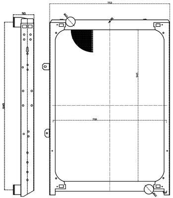 Радиатор 750*1100*80  WP10/WP12 Shaanxi F3000 LRC3064