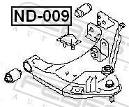 Отбойник переднего амортизатора Nissan King Cab D22 98-04 ND009