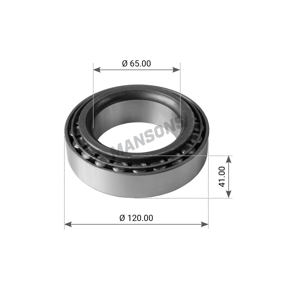 Подшипник ступицы 065*120*41 внутр/наруж ROR/BPW/SAF/MAN/MB/Trailor 300.004
