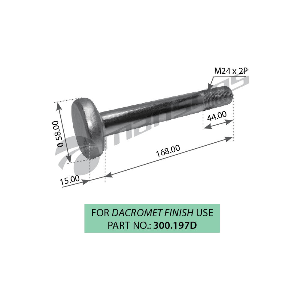 Болт полурессоры M24*170 BPW 300.197