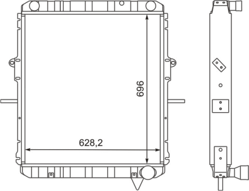 Радиатор 4-х рядный медный МАЗ 54325-1301010
