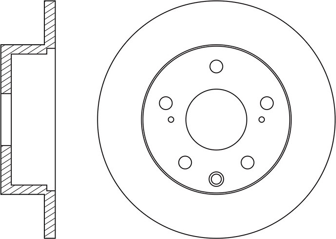 Диск тормозной задний Mitsubishi Eclipse 05-11/Galant 03-12 RN1537