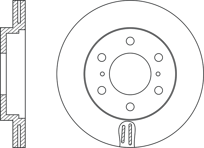Диск тормозной передний вентилируемый Mitsubishi Pajero 07- RN1400